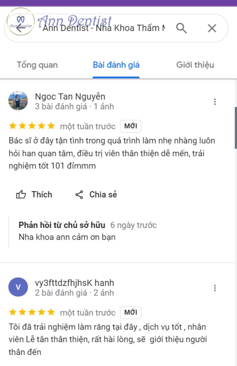 đánh giá 6 ngày trước của khách hàng có tên tài khoản Ngoc Tan Nguyen