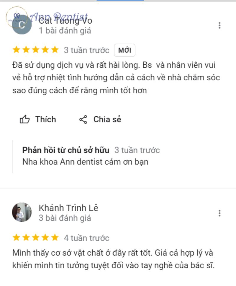 Một đánh giá khác của khách hàng Cat Tuong Vo