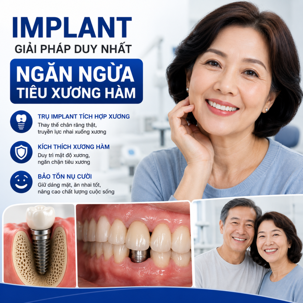 implant giải pháp ngăn ngừa tiêu xương hàm